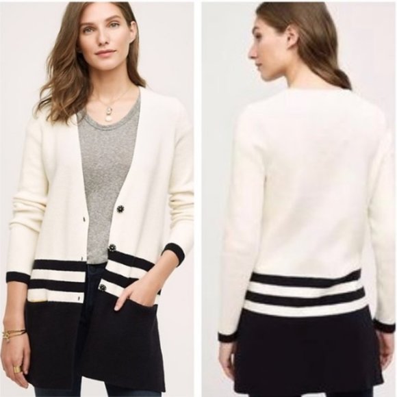 Anthropologie Sweaters - Anthro Angel of the North varsity-look cardigan